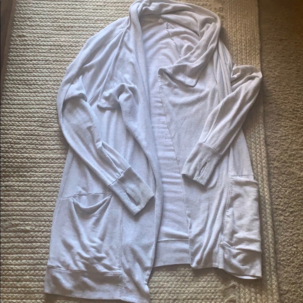 Long Athleta open sweater